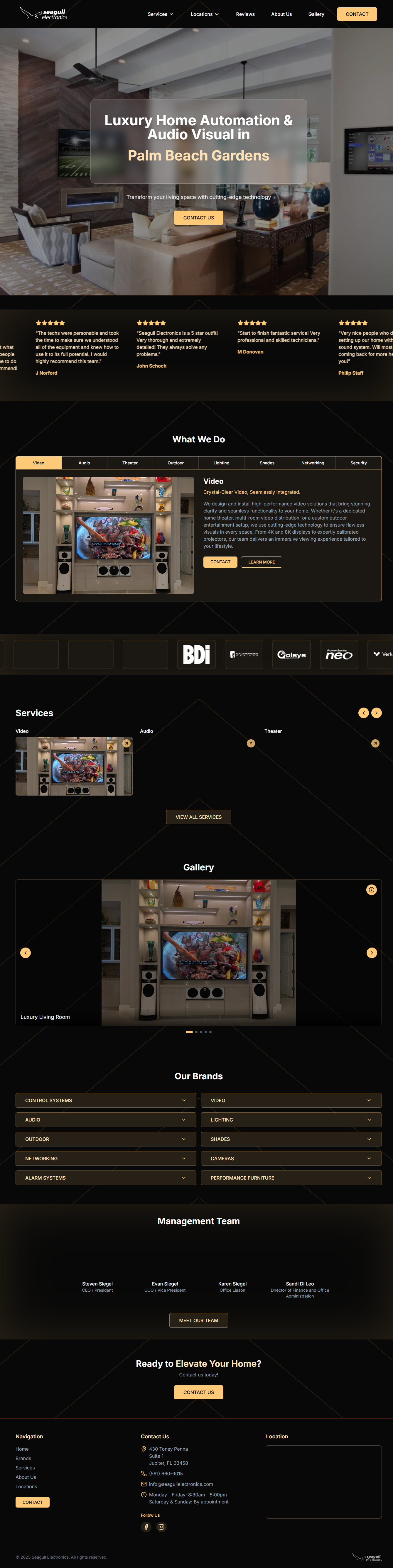 Seagull Electronics website desktop preview
